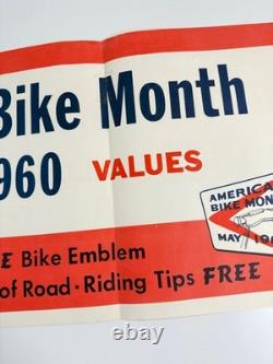 RARE vtg 1960 Schwinn American Bike Month advertising store display banner sign