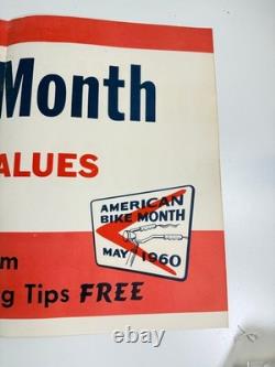 RARE vtg 1960 Schwinn American Bike Month advertising store display banner sign