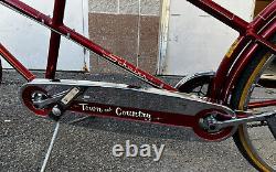 Rare Old 1959 Red SCHWINN TOWN & COUNTRY Tandem Bicycle So Clean! 100% Complete