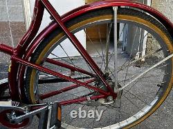 Rare Old 1959 Red SCHWINN TOWN & COUNTRY Tandem Bicycle So Clean! 100% Complete