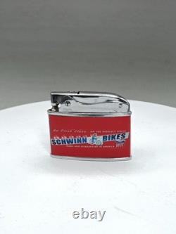Rare Vintage 1950's Schwinn Bicycle's Flat Ad Cigarette Lighter Working Cond