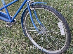 Rare Vintage 1950s Blue SCHWINN TOWN & COUNTRY Tandem Bicycle