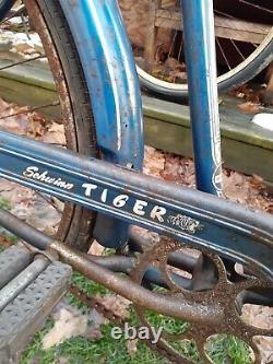 Rare Vintage 1957 schwinn tiger bicycle fresh barn find restore project