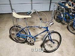 Rare Vintage 1968 Schwinn Sting-Ray Fastback Bicycle Muscle Shifter Bike Blue