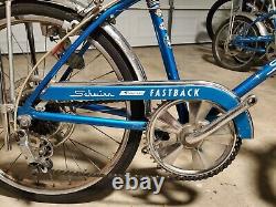 Rare Vintage 1968 Schwinn Sting-Ray Fastback Bicycle Muscle Shifter Bike Blue