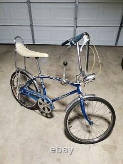 Rare Vintage 1968 Schwinn Sting-Ray Fastback Bicycle Muscle Shifter Bike Blue