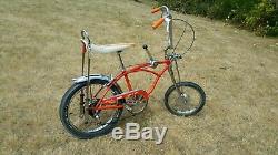 Rare Vintage 1968 Schwinn Sting-Ray Orange Krate Muscle Bike 5 Speed Stick USA