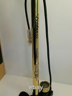 Rare Vintage 1995 Schwinn Typhoon Bicycle Tire Pump 100th Anniversary Gold USA