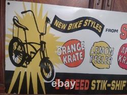 Rare Vintage Large Schwinn Bicycle Advertising 30'' Porcelain Sign Rare Vintage Large Schwinn Bicycle Advertising 30'' Porcelain Sign