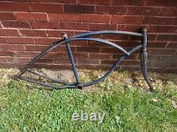 Rt35,1, Antique, Vintage, Schwinn, Jaguar, 26frame And Fork, Parts, Old, Tank Bicycle