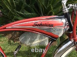 SCHWINN 1953 NICE ORIGINAL PAINT RED PHANTOM VINTAGE BICYCLE ELGIN COLUMBIA 50s