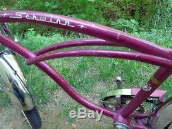 SCHWINN 1965 Violet Super DeLuxe Sting-ray Bicycle-Vintage BikeOriginal May 65