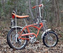 SCHWINN 1969 ORANGE KRATE 5 speed Sting-ray Bicycle-Vintage BikeOriginal 69