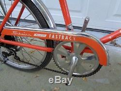 SCHWINN 1972 FASTBACK Sting-ray 5 speed Bicycle -Vintage Bike- Original 72