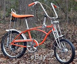 SCHWINN 1972 ORANGE KRATE 5 speed Sting-ray Bicycle-Vintage BikeOriginal 72