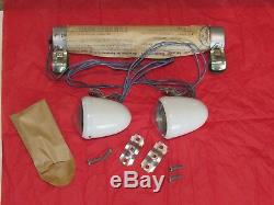 SCHWINN AUTO CYCLE B6 VINTAGE/ No. 322 SEISS TWIN BICYCLE HEAD LIGHT IN BOX, NOS