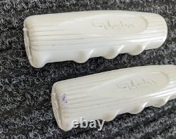 SCHWINN BICYCLE VINTAGE WHITE HAND GRIPS 1960's ORIGINAL USA STINGRAY