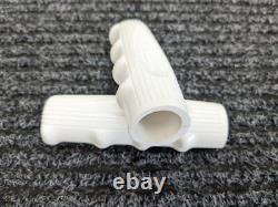 SCHWINN BICYCLE VINTAGE WHITE HAND GRIPS 1960's ORIGINAL USA STINGRAY