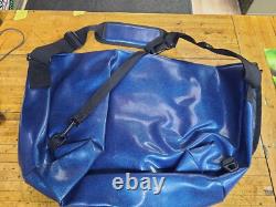 SCHWINN MESSENGER BAG BLUE GLITTER Sparkle Vinyl Chrome Bicycle Pack bike VTG