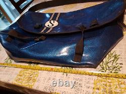 SCHWINN MESSENGER Bag BLUE GLITTER by Chrome USA Bicycle Pack bike back Vintage