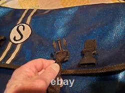 SCHWINN MESSENGER Bag BLUE GLITTER by Chrome USA Bicycle Pack bike back Vintage