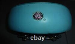 SCHWINN Vintage Bicycle Blue/White Leather Saddle Seat