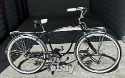 SCHWINN Vintage February 1967 Panther Tank Men Bicycle 2 Jewel Rear Rack Chrome