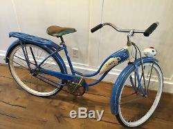Schwinn 1952 vintage bicycle ladies panther blue
