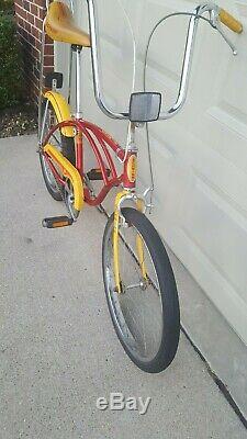 Schwinn 1979 Stingray Vintage Bicycle 20 3 Speed Red/Yellow