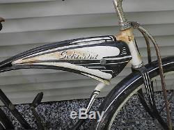 Schwinn 26 Hornet Vintage 1950's Bicycle Horn Tank Cantilever Frame, Black & Wh