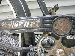 Schwinn 26 Hornet Vintage 1950's Bicycle Horn Tank Cantilever Frame, Black & Wh