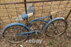 Schwinn American Blue Mens Bicycle Bloomington Indiana Bike Tag Howard Chevy Vtg