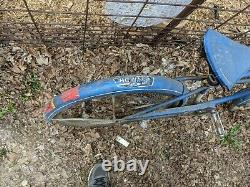 Schwinn American Blue Mens Bicycle Bloomington Indiana Bike Tag Howard Chevy Vtg