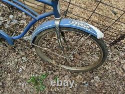 Schwinn American Blue Mens Bicycle Bloomington Indiana Bike Tag Howard Chevy Vtg