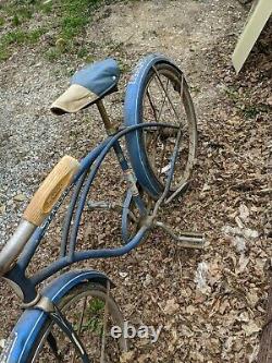 Schwinn American Blue Mens Bicycle Bloomington Indiana Bike Tag Howard Chevy Vtg