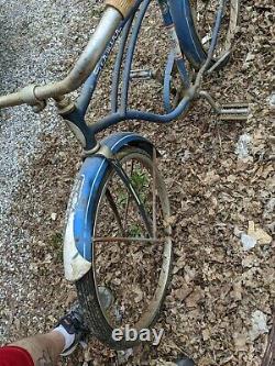 Schwinn American Blue Mens Bicycle Bloomington Indiana Bike Tag Howard Chevy Vtg