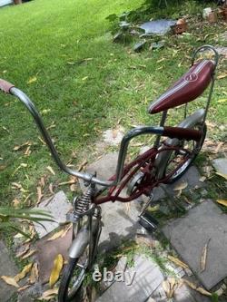 Schwinn Apple Krate Sting-Ray 20 in Cruiser Bike Red/Silver Steel Frame Vintage