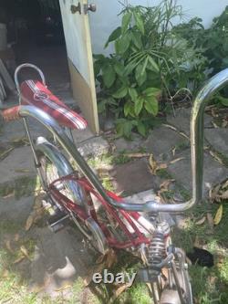 Schwinn Apple Krate Sting-Ray 20 in Cruiser Bike Red/Silver Steel Frame Vintage