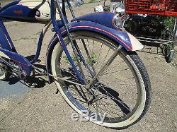 Schwinn Auto Cycle Boys Tank Cruiser Bike Bicycle 1950s Vintage Frame 18-1/2