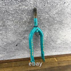 Schwinn BMX Fork 20 in Predator Teal 1 in Threaded Freestyle OG 80s Tapered 5.5