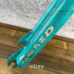 Schwinn BMX Fork 20 in Predator Teal 1 in Threaded Freestyle OG 80s Tapered 5.5