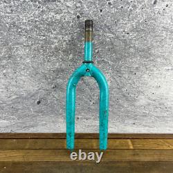 Schwinn BMX Fork 20 in Predator Teal 1 in Threaded Freestyle OG 80s Tapered 5.5