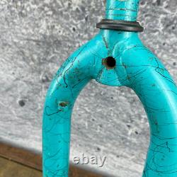 Schwinn BMX Fork 20 in Predator Teal 1 in Threaded Freestyle OG 80s Tapered 5.5