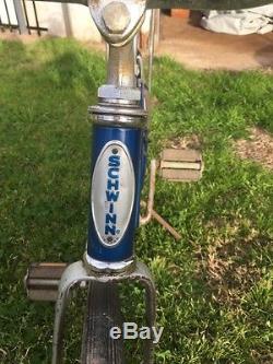 Schwinn Banana Seat Bike Blue All Original Vintage Retro