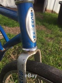 Schwinn Banana Seat Bike Blue All Original Vintage Retro