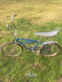 Schwinn Banana Seat Bike Blue All Original Vintage Retro