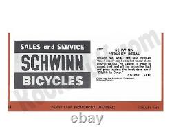 Schwinn Bicycle Company Vintage Dealer Truck Decal New Old Stock Vintage Orig