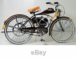 Schwinn Bicycle Vintage Motorized Bike Motorcycle Metal Model Length11 Inches