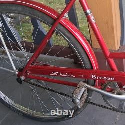 Schwinn Breeze 1971 Vintage Cruiser Bike 26 Red With Woven Badket & Speedster