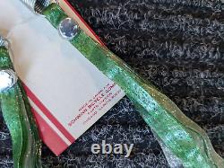 Schwinn CAMPUS GREEN Glitter Handlebar Streamers-Vintage NOS PEA PICKER on Card